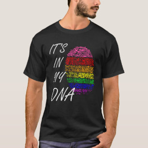 LGBT It s In My DNA Fingerprint Lesbian Gay Pride  T-Shirt