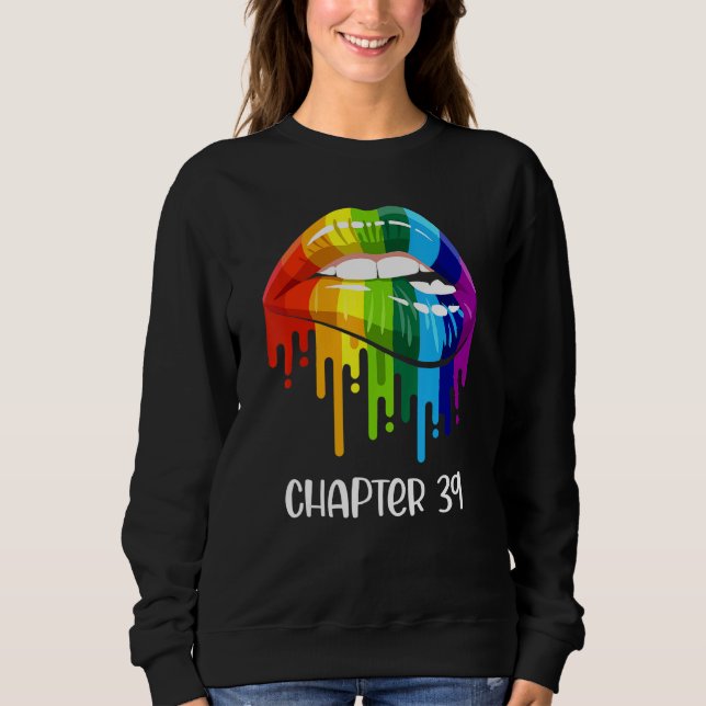 Lgbt Just Married Engaged Lesbian Mrs & Mrs Est. 3 Sweatshirt (Front)