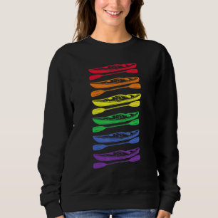 Lgbt Kayak Kayaking Boating Summer Rainbow Clothin Sweatshirt