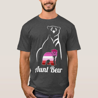 LGBT Lesbian Aunt Bear Lesbian Pride Flag T-Shirt