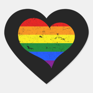 LGBT - Lesbian Gay Bisexual Transgender Heart Sticker