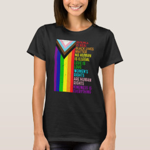Lgbt Lesbian Gay Science Is Real Blm Love Is Love T-Shirt