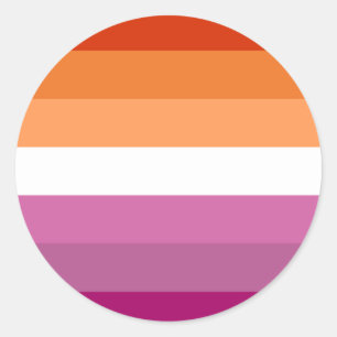 LGBT Lesbian Pride Sunset Flag Sticker Set