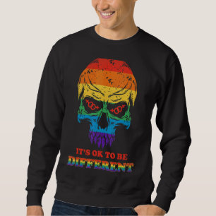 Lgbt Lgbtq Ally Pride Colours Rainbow Retro Vinta Sweatshirt