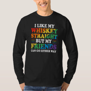 Lgbt Lgbtq Ally Pride Colours Rainbow Retro Vinta T-Shirt