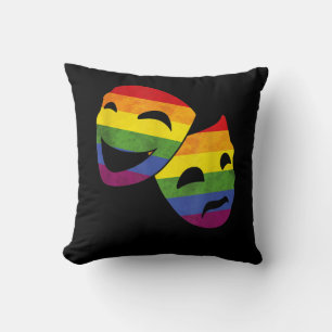 LGBT LGBTQ Queer Actor Actress Rainbow Theatrical Cushion