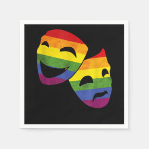 LGBT LGBTQ Queer Actor Actress Rainbow Theatrical Napkin
