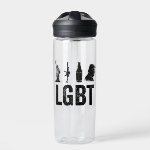 LGBT Liberty Guns Beer Trump Inauguration day  Water Bottle
