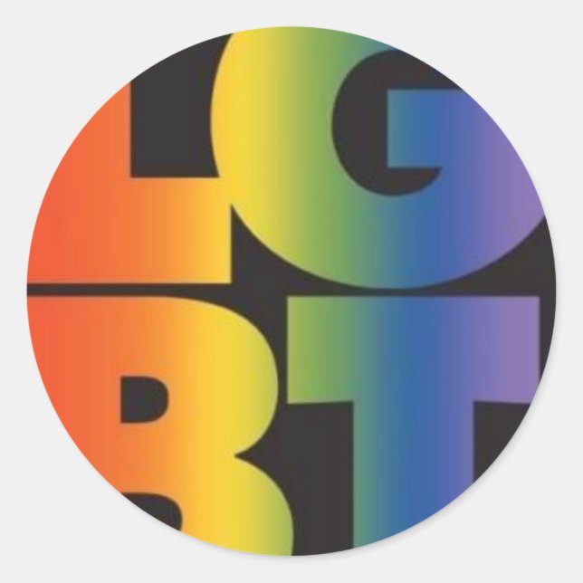 LGBT Logo Classic Round Sticker (Front)