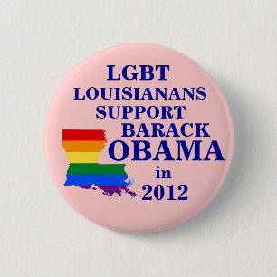 LGBT Louisianans for Obama 2012 6 Cm Round Badge