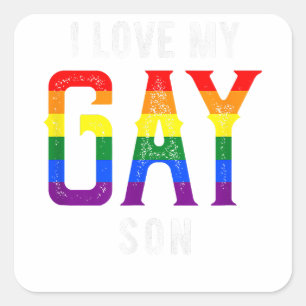 LGBT Love Gay Son - Gay Pride Outfit Gay Pride Par Square Sticker