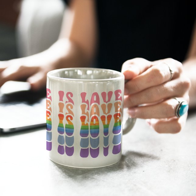 Lgbt Love is Love Colourful Coffee Mug (Creator Uploaded)