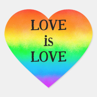 LGBT LOVE is LOVE | Rainbow Pride Flag             Heart Sticker