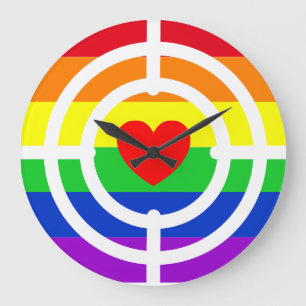 #LGBT #love #pride #gay #lesbian #freedom #parade Large Clock