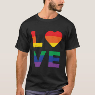Lgbt Love Rainbow Gay Flag Pride Month Valentines T-Shirt