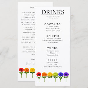 🌈 LGBT + lovely text Drinks Menu