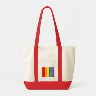 LGBT Madrid Gay Pride Rainbow Text LGBTQ Support Tote Bag