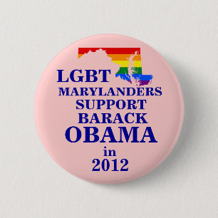 LGBT Marylander for Obama 2012 6 Cm Round Badge