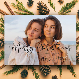 LGBT Minimalist Mrs & Mrs Christmas Couple Wedding