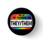 LGBT Name Tag Non-Binary Pronouns They Them