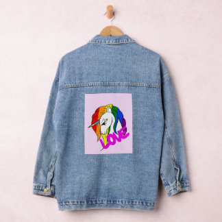 LGBT Napkins Sherpa Blanket  Denim Jacket