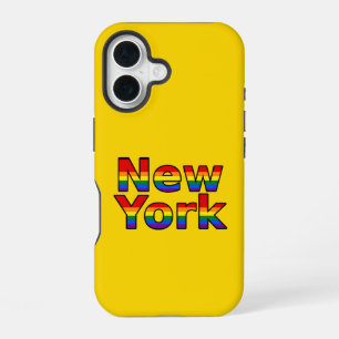 LGBT New York Rainbow text iPhone 16 Case
