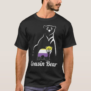 LGBT Non-Binary Cousin Bear Enby Non Binary Pride T-Shirt