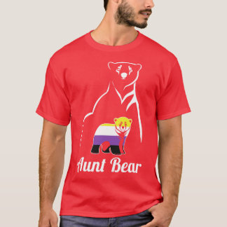 LGBT NonBinary Aunt Bear Enby Non Binary Pride T-Shirt