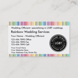 LGBT Notary Business Cards
