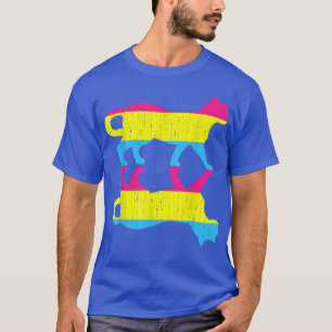 LGBT Pan Pride Pansexuality Flag Pet Animal Cat Pa T-Shirt