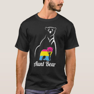 Lgbt Pansexual Aunt Bear Pan Pride Flag T-Shirt