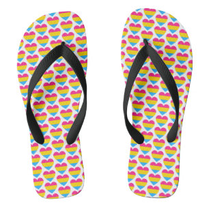 LGBT Pansexual Pride Heart Pattern Thongs