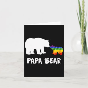 Lgbt Papa Bear Dad Lesbian Gay Biual Transgender  Card
