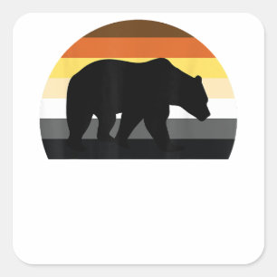 LGBT Papa Mens Gay Pride Month - Gay Bear  Square Sticker