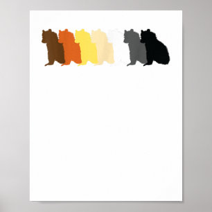 LGBT Papa Mens Gay Pride Month - Sitting Gay Bear Poster