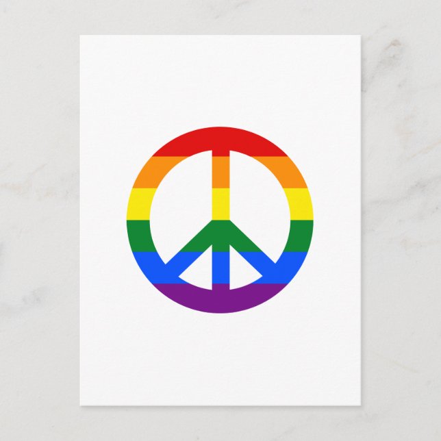 LGBT peace sign Postcard (Front)