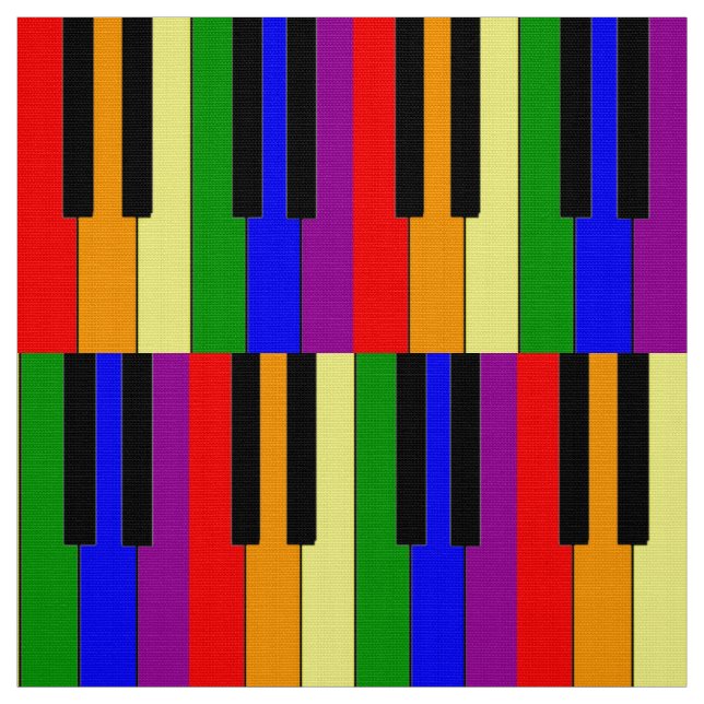 LGBT Piano Keys Fabric (Swatch)