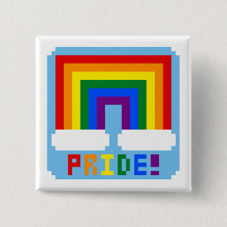 LGBT+ Pixel Pride 15 Cm Square Badge