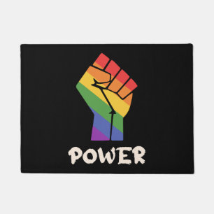 LGBT Power Pride Fist Design for Equality Doormat
