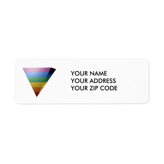 LGBT PRIDE 3D TRIANGLE RETURN ADDRESS LABEL (Front)