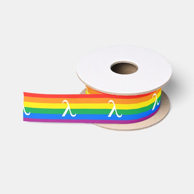 LGBT Pride and Activism Lambda Satin Ribbon (Spool)