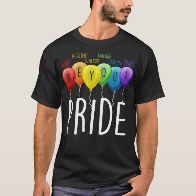 LGBT Pride Balloons -standard-scale-4_00x T-Shirt (Front)
