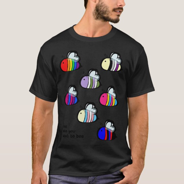 LGBT Pride Bee Swarm Essential T-Shirt (Front)