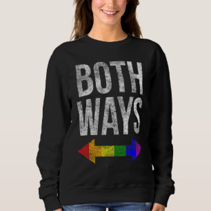 Lgbt Pride Both Ways Bisexual Rainbow Arrow Human  Sweatshirt