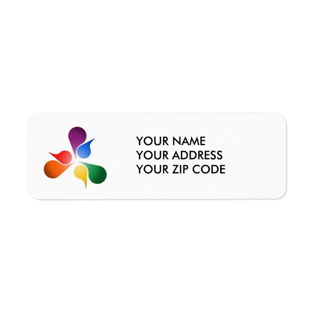 LGBT PRIDE BURST RETURN ADDRESS LABEL (Front)