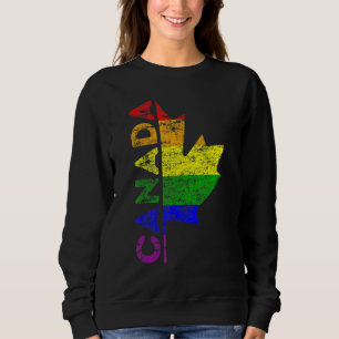 Lgbt Pride Canadian Flag Canada Rainbow Gay Suppor Sweatshirt