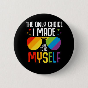 LGBT Pride Colourful Rainbow Sunglasses Equal Righ 6 Cm Round Badge