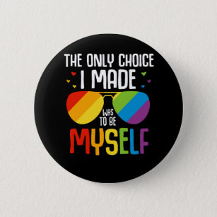 LGBT Pride Colourful Rainbow Sunglasses Equal Righ 6 Cm Round Badge