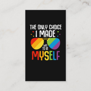 LGBT Pride Colourful Rainbow Sunglasses Equal Righ Business Card