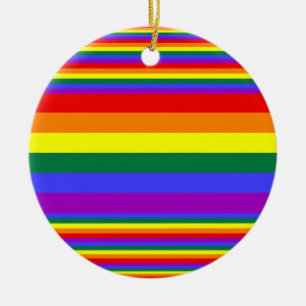 LGBT Pride Colours  Ceramic Ornament